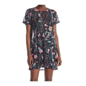 Mink Pink Mesh Floral Print Mini Dress Size S